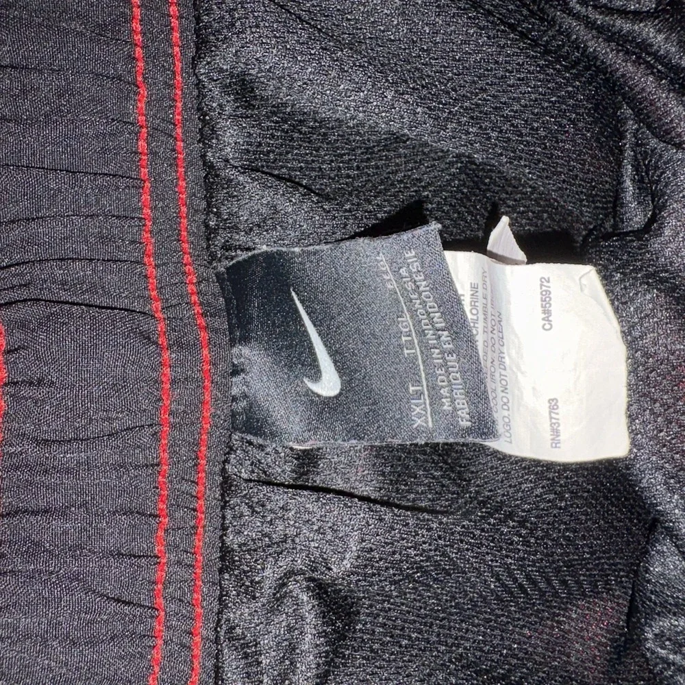 Vintage Nike Board Shorts Mens XXLT Red Black Big Swoosh Colorblock Beach